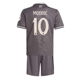 Real Madrid Modrić 10 Ausweichtrikot Kinder 2024-2025 Günstige Fußballtrikots