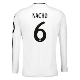 Real Madrid Nacho 6 Heimtrikot 2024-2025 L/S Günstige Fußballtrikots