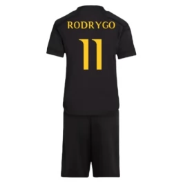 Real Madrid Rodrygo 11 Ausweichtrikot Kinder 2023-2024 Günstige Fußballtrikots