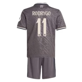 Real Madrid Rodrygo 11 Ausweichtrikot Kinder 2024-2025 Günstige Fußballtrikots