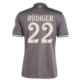 Real Madrid Rüdiger 22 Ausweichtrikot 2024-2025 Günstige Fußballtrikots