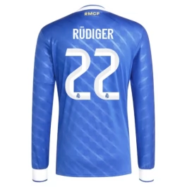 Real Madrid Rüdiger 22 Ausweichtrikot 2025-2026 L/S Günstige Fußballtrikots