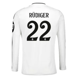 Real Madrid Rüdiger 22 Heimtrikot 2024-2025 L/S Günstige Fußballtrikots