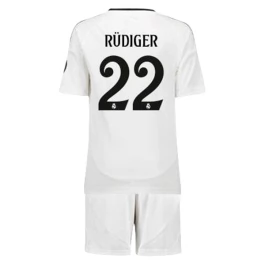 Real Madrid Rüdiger 22 Heimtrikot Kinder 2024-2025 Günstige Fußballtrikots