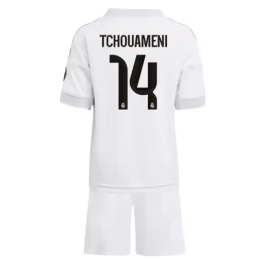 Real Madrid Tchouaméni 14 Heimtrikot Kinder 2025-2026 Günstige Fußballtrikots