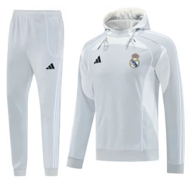 Real Madrid Trainingsanzug 2025-26 - Hoodie Grau