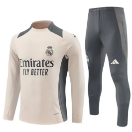 Real Madrid Trainingsanzüge Kinder 2024-25 - 1-4 Zip Beige