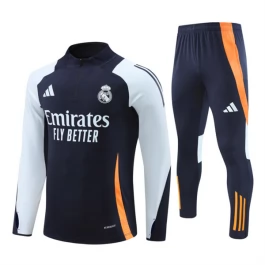 Real Madrid Trainingsanzüge Kinder 2024-25 - 1-4 Zip Blau