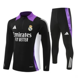 Real Madrid Trainingsanzüge Kinder 2024-25 - 1-4 Zip Schwarz Lila