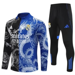 Real Madrid Trainingsanzüge Kinder 2025-26 - 1-4 Zip Dragon Schwarz