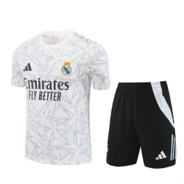 Real Madrid Trainingsshirt Anzüge Kinder 2024-25 - Shorts Weiß Real Madrid Trainingsshirt Anzüge Kinder 2024-25 - Shorts Weiß