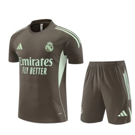 Real Madrid Trainingsshirt Anzüge Kinder 2025-26 - Shorts Khaki