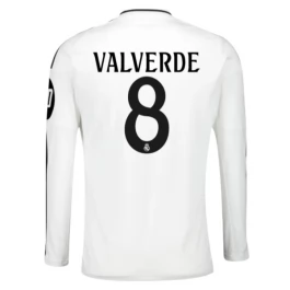 Real Madrid Valverde 8 Heimtrikot 2024-2025 L/S Günstige Fußballtrikots