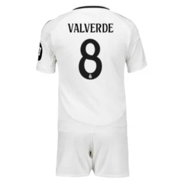 Real Madrid Valverde 8 Heimtrikot Kinder 2024-2025 Günstige Fußballtrikots