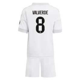 Real Madrid Valverde 8 Heimtrikot Kinder 2025-2026 Günstige Fußballtrikots