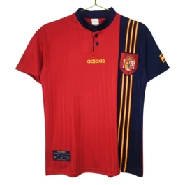 Spanien Heimtrikot Retro 1996 Günstige Fußballtrikots