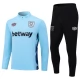 West Ham United Trainingsanzüge 2023-24 - 1-4 Zip Blau