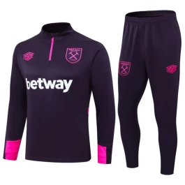 West Ham United Trainingsanzüge Kinder 2024-25 - 1-4 Zip Lila